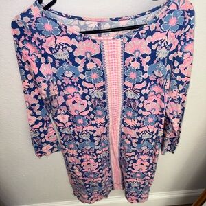 Lilly Pulitzer Pink and Blue Floral Dress